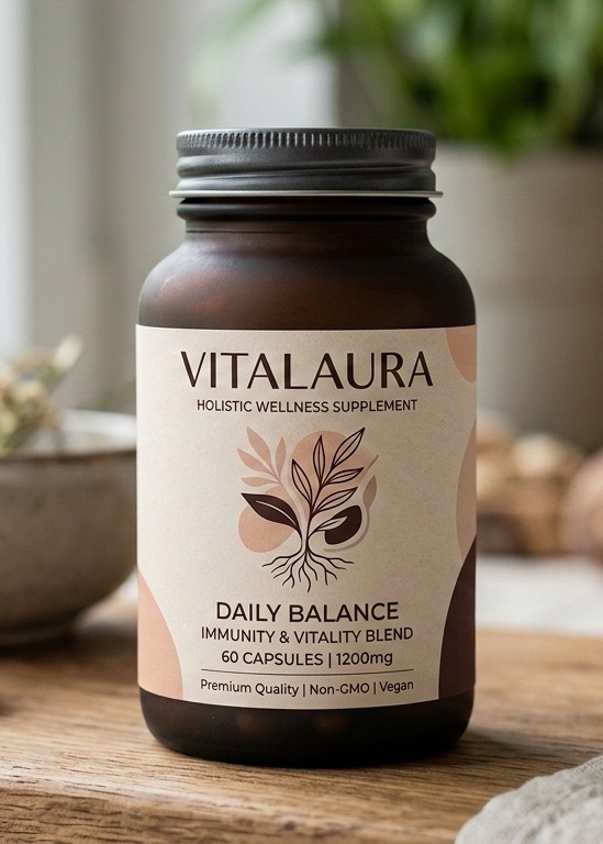 VITALAURA plant-based formula bottle